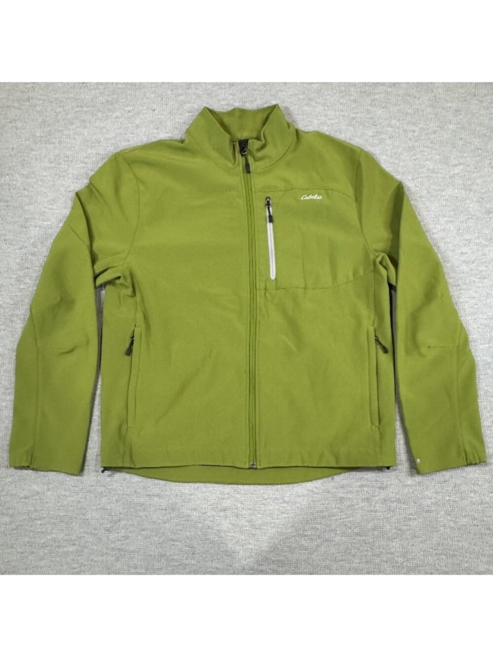 Cabelas 4 Most Softshell Jacket Unisex Sz Medium Full Zip Mock Neck Green Lined